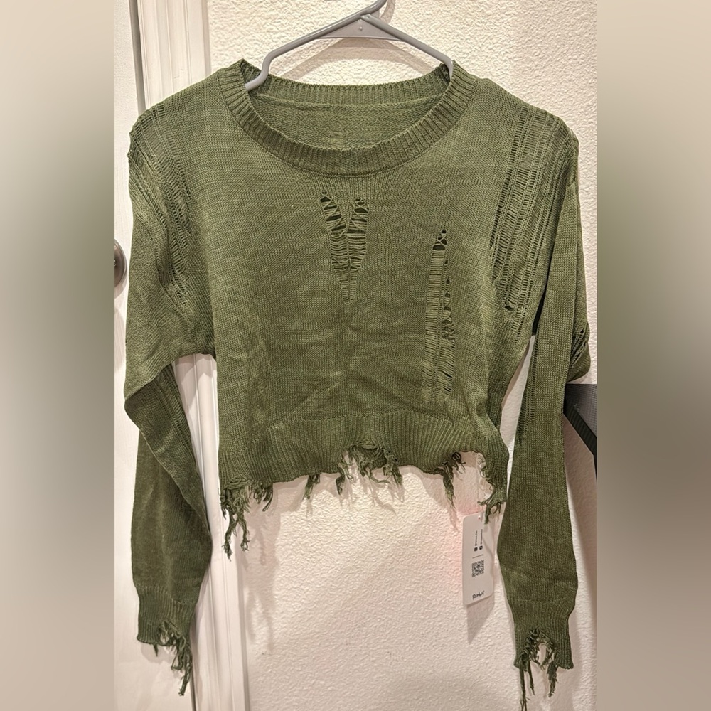 ROMWE Olive Knit Sweater